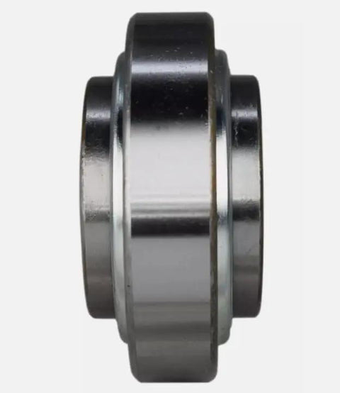 Heavy Duty Agricultural Replacement Bearing Compatible With John Deere Jd430 435 530 535 Balers, side view, shiny metal finish.