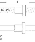 Dimensions and specifications of Built Tough Anti Backlash Ballscrew Kit Featuring Zero Play RM1605 C7 Drive Shaft.