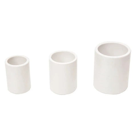 1 Inch PVC Pipe Coupling Adapter Set Slip Socket To Socket Pro Grade Fittings Schedule 40 Easy Install Heavy Duty Tensile White Pack Of 10