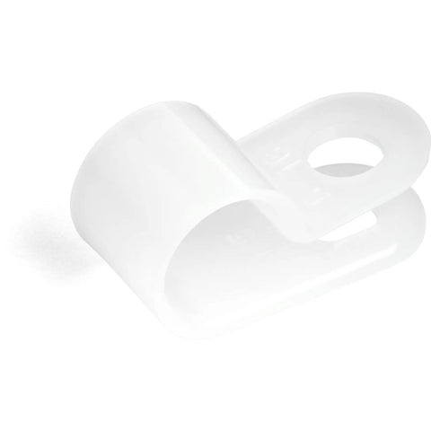 Heavy Duty 100 Pack Screw Mount Cable Clamps Secure Coax Cat6 And Network Wires Up To 0.31 Inch white plastic cable clip