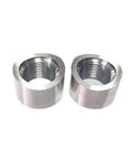 Stainless Steel M18 X 1.5 Sensor Welded Notch Nut Fastener Built To Withstand Abuse And Hold Tight, Heavy Duty Cross-Lock Round Nut in silver finish.