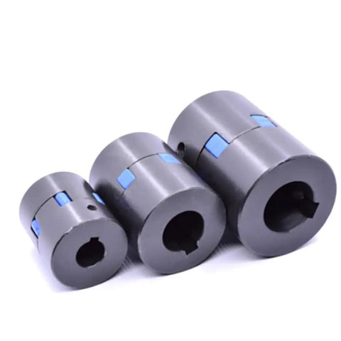 Tough As Nails Cast Steel Shaft Adapter And Heavy Duty Vibration Dampening Motor Coupler For CNC Engravers in various sizes.