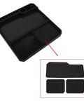 Silicone Tool Tray Organizer With Magnetic Parts Tray And Stand, showing sections, heat resistant, flame retardant silicone, black
