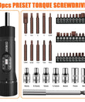 49 Pcs Torque Screwdriver 10-70 Inch Pound Torque Screwdriver Set with S2 Bits & Sockets for Maintenance