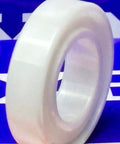 Side view of 7902 Angular Contact Full Ceramic Bearing 15x28x7mm in white zirconium oxide.