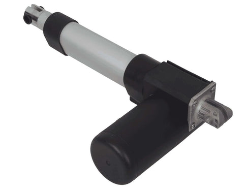 4 Inch Stroke Electric Linear Actuator, 400 lbs Force, IP66 Water Resistance shown in side view