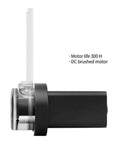 Side view of 4ml/min Low Flow Rate mini peristaltic Pump 3.7V dc Motor with 1/16 Straight Through Pagoda Connector