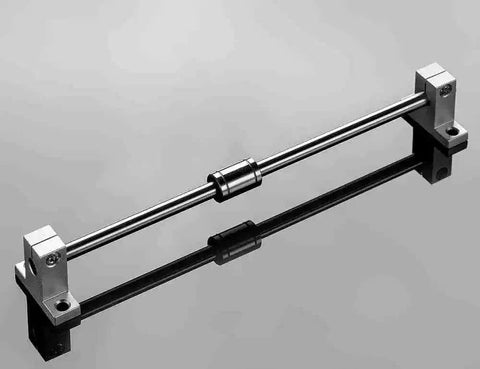 HiPicco LM4UU 4mm linear bearing rod with dual end mounts in steel for CNC machines and 3D printers