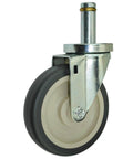 Premium 5" Metro Shelving Brake Casters with Floor Protective Wheels - Set of 4 (Two Brake), featuring 5-inch polyurethane wheel