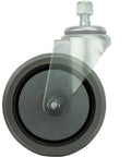 5” Shopping Cart Wheels, Longer Lasting, Ultra Quiet, Chemical Resistant, Oil Resistant, Grease Resistant (4), side view of wheel.