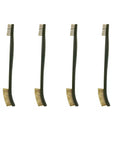 5-Piece Brass Wire Brush Set featuring four mini brass wire brushes for cleaning and rust removal on various surfaces.