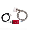 Eddy Current Displacement Sensor ML33AA 50mm with stainless steel cable for industrial use, high precision non-contact measurement.