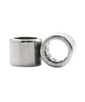 Premium Drawn Cup Needle Roller Bearing 8X12X10 MM Pre Lubricated, steel, shows inner rollers, ideal for hydraulics.