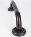 Rock Solid 12 Inch Grab Bar Hella Secure Non Slip Handle Oil Rubbed Bronze Heavy Duty Safety Support Rail For Tub And Walk In Shower Bathroom close-up view