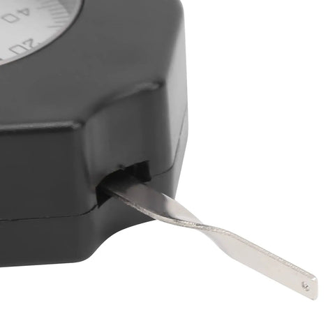 Pocket-Sized Dial Tension Meter Featuring Double Pointer for Rock-Solid Gram Force Testing 100g Max Range and 2g Graduated Scale close-up of measurement slot.