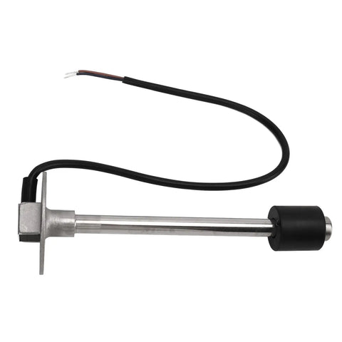 Heavy Duty Fuel Sender Unit Set With Straight Up Accurate 52 mm Gauge And Bulletproof 316 Stainless Steel Build For No Hassle Plug And Play Real Time Tank Level Tracking On Boats Cars Trucks Rvs, showing the sender unit with wiring.