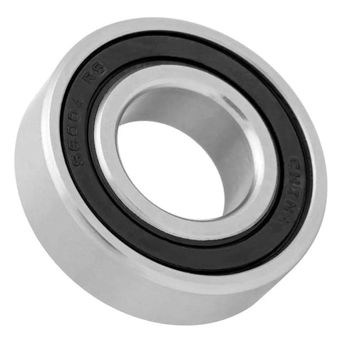 Built Tough Professional Grade Stainless Steel Deep Groove Ball Bearings S6004-2RS showing rubber sealing for durability.