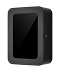 Top Shelf Outdoor Ev Charger Protection Box Wall Mounted With Dang Tough Tempered Glass And Rust Resistant Steel Shielding Featuring A Secure Mechanical Combo Lock For Everyday Plug In Sessions Small Model black weatherproof housing with secure lock and glass front