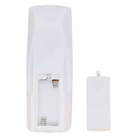 Effortless Operation Replacement Air Conditioner Remote Control For Portable Cooling Units, white handheld design with battery compartment.
