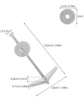 Dimensions of Heavy Duty Toggle Bolt and Wing Nut Kit, 15 Sets for Drywall and Wood Panels, Easy Install Anchors, shown in silver.