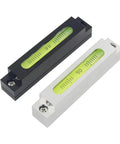 Adjustable small bar level Machine tool leveling high precision long horizontal bubble Mini spirit level(WHITE) in white and black.