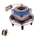 Front Wheel Hub Bearing Assembly Replacement Single Unit fits 1997 1998 1999 2000 2001 Cadillac DeVille Eldorado Seville without Heavy Duty Suspension First Design image showing top view with wiring connector