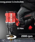 Heavy Duty 20V Brushless Cordless Impact Drill With Killer 55 Nm Torque And Two Speed Variable Control featuring ergonomic design.