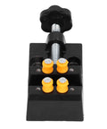 Compact Drill Press Vise Bench Clamp For Woodworking And Metalworking Handy Adjustable Holding Tool With Aluminum Alloy Body 55mm Clamping Range Sturdy Grip Lightweight 122x62x36mm 1 Pack Great For Clean Precise Drilling Polishing Engraving black bench vise with orange jaw pads