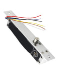 Heavy Duty 12Vdc Electric Magnetic Lock with alloy body, fail secure mortise bolt and color-coded wiring for secure door access.
