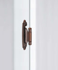 Antique Copper Cabinet Hinges Running Dead Smooth As Butter With Heavy Duty Self Closing Springs And Silent Silicone Dampers 3 8 Inch Inset Mount Full Installation Kit 30 Pack on cabinet door