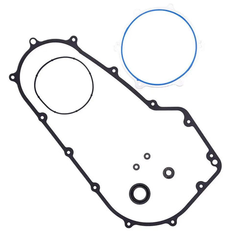No Sweat Drop Right In Motorcycle Clutch Primary Cover Gasket Kit Zero Leak with heavy duty rubber seals for Harley models.