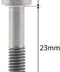 Top Tier Four Piece Titanium Hex Head Bolts For Bike Hardware M5x23mm Socket Cap Screws side view showing dimensions.