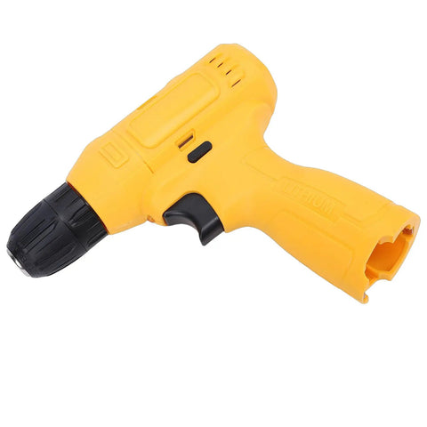 Hassle Free Cordless Drill Driver Featuring Smooth Variable Speed Control And A No Sweat Quick Swap Keyless Chuck, angled view.