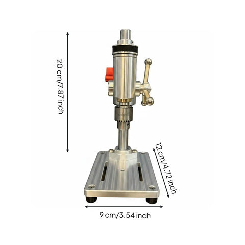 Fenteer Precision Bench Drill Press Mini Workshop Tool With Cross Slide Vise High Concentricity Chuck and Aluminum Alloy Steel Construction, 20cm tall.