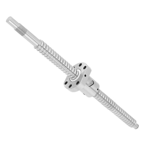 Badass Anti Backlash Ballscrew Ballnut delivering top shelf precision with a 16 mm diameter, 5 mm pitch, and 300 mm shaft.