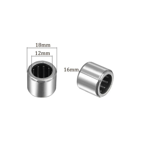 Real Deal Five Piece Needle Roller Bearings Set HF1216 One Way Clutch Bearing for Auto Transmissions, 12mm x 18mm chrome steel rollers.