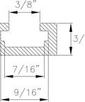Diagram of 3 Inch T Track Intersection Kit With Predrilled Mounting Holes For Universal T Track System, Woodworking Jigs And Fixtures dimensions