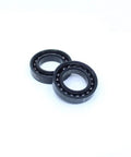 Pack Of Two High Temperature Thin Section Ball Bearings 17X30X7MM Rated For 500C Operation Heavy Duty rollers on a white background.