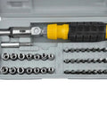 Badass 41-Piece Mini Socket Wrench Set in Hardened Vanadium Steel with Reversible Ratchet and Non-Slip Grip in portable case.