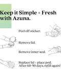 Step-by-step guide to using All Natural Odor Remover Gel Whole Home Kit with illustrations for simple setup.