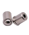 Top Shelf 304 Stainless Steel Spring Ball Plunger D12XL16 Press In Positioning Screw Five Piece Set with polished ball and cylinder design.