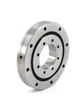 Built Like A Tank Cross Roller Slewing Bearing RU42 RU42UU RU42UUC0 RU42UCC0 For Robot Arms And Cnc Rotary Tables, side view, metallic finish.