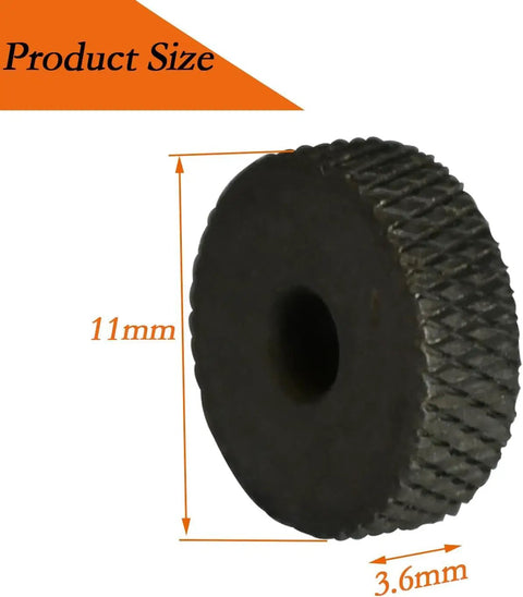 Top Shelf Lighter Flint Wheel And Rivet Screw Replacement Kit For Oil And Zippo Style Lighters featuring an 11mm steel grinding wheel.