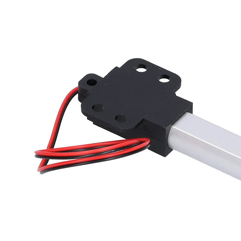 2 Inch Stroke Micro Linear Actuator 12V DC Small Electric Actuator with built-in limit switch, red wires visible