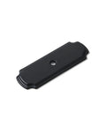 Single piece from 10 Pack Matte Black Cabinet Backplates For Knobs 2.8 Inch Long By 0.98 Inch Wide Rust Resistant Anti Corrosive Hardware
