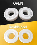 Pro Grade Zirconia Full Ceramic Ball Bearings With Next Level Heat Resistance And Beast Mode Operation For Grind Shop Machines And Hot Rod Builds 6314CE 70X150X35MM showing open and double seal designs.