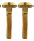 Hardcore Gold Titanium Hex Bolts For Street Bikes And Cruisers Corrosion Proof Heavy Duty Fasteners with clean threads shown in a row.