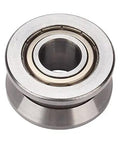 Steel V Groove Ball Bearing Roller Guide Wheel 10X30X14mm Sealed For Sliding Door Tracks And Textile Winder Systems close-up view.