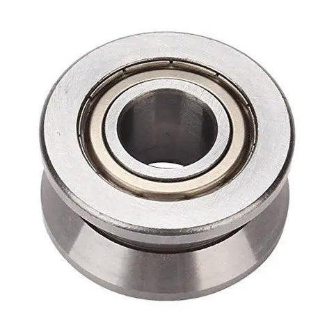 Steel V Groove Ball Bearing Roller Guide Wheel 10X30X14mm Sealed For Sliding Door Tracks And Textile Winder Systems close-up view.