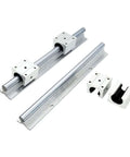 Premium High Precision Linear Guide Rail Kit With 2pcs Sbr16 Rails And 4 Ball Bearing Slider Blocks For Smooth 3D Printer Or Cnc Motion Build, SBR16 rails